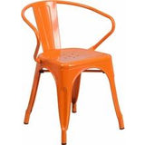 Samson Series Metal Indoor-Outdoor Chair with Arms
