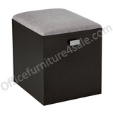 (Scratch & Dent) See Jane Work Outlet Kate File Cabinet/Seat, 18-1/2"H x 15-3/8"W x 18-1/8"D, Black/Gray