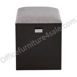 (Scratch & Dent) See Jane Work Outlet Kate File Cabinet/Seat, 18-1/2"H x 15-3/8"W x 18-1/8"D, Black/Gray