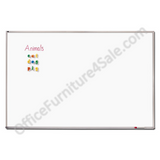 (Scratch & Dent) Quartet Outlet Porcelain Dry-Erase Board, White, 48" x 72", White Board, Silver Frame