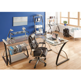 Realspace Outlet Merido Computer Desk, 30"H x 42"W x 27 1/2"D, Espresso/Silver