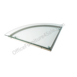 Realspace Merido Outlet Glass Corner Desk Connector, 1 1/5"H x 27 1/2"W x 27 1/2"D, Silver