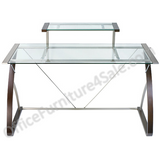 Realspace Outlet Merido Main Desk, 36"H x 55"W x 28.35"D, Espresso/Silver