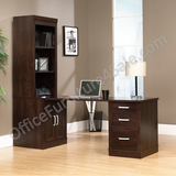 Sauder Outlet Office Port Collection, Library Return, 29 1/2"H x 59 1/2"W x 23 3/8"D, Dark Alder