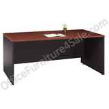 (Scratch and Dent) Bush Outlet Components Manager's Desk, 29 3/4''H x 71''W x 29 3/8''D, Hansen Cherry/Graphite Gray