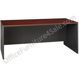 (Scratch and Dent) Bush Outlet Components Manager's Desk, 29 3/4''H x 71''W x 29 3/8''D, Hansen Cherry/Graphite Gray