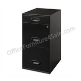 (Scratch & Dent) Realspace Outlet SOHO 18"D 3-Drawer Metal Vertical File Cabinet, Black