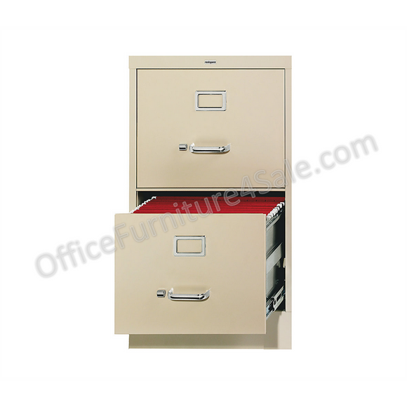 Realspace PRO Outlet 25''D 2-Drawer Vertical File Cabinet, Letter Size, Putty