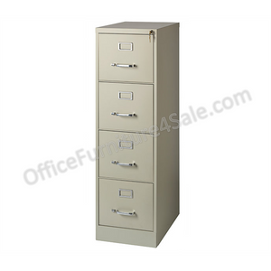 (Scratch & Dent) Realspace Outlet 22"D 4-Drawer Metal Vertical File Cabinet, Putty