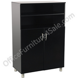 Realspace Sutton Outlet Storage Cabinet, 47"H x 31 1/2"W x 15 3/4"D, Black