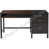 Realspace Coronado Outlet Pedestal Desk, 30"H x 56"W x 22"D, Espresso
