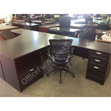 (Scratch & Dent) Realspace Outlet Magellan Performance 71"W L-Shaped Desk, Espresso