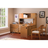 Bush Outlet Envoy Corner Desk, 30 1/4"H x 42 1/8"W x 42 1/8"D, Natural Cherry
