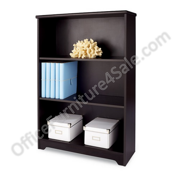 Realspace Outlet Magellan Collection 3-Shelf Bookcase, Espresso