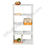 Brenton Studio Outlet Cube Bookcase, 8-Cube, 52 3/9"H x 27 3/8"W x 14 7/8"D, White