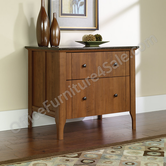 Sauder Appleton Outlet Faux Marble Top Lateral File, 30 7/10
