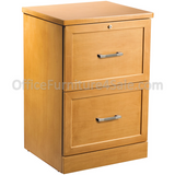 (Scratch and Dent) Realspace Outlet Premium 2-Drawer Vertical File, 28"H x 19"W x 17"D, Light Cherry