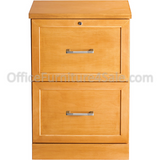 (Scratch and Dent) Realspace Outlet Premium 2-Drawer Vertical File, 28"H x 19"W x 17"D, Light Cherry