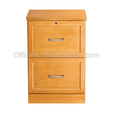 Realspace Outlet Premium 2-Drawer Vertical File, 28"H x 19"W x 17"D, Light Cherry