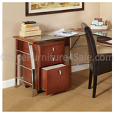 (Scratch and Dent) Realspace Outlet Mezza Mobile File, 28 1/2''H x 15''W x 19''D, Cherry With Chrome Finish