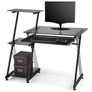 (Scratch & Dent) Brenton Studio Outlet Limble 46"W Glass Computer Desk, Black