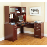 (Scratch & Dent) Realspace Outlet Magellan L-Shaped Desk, Classic Cherry