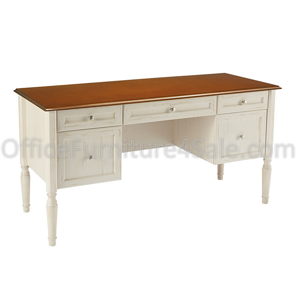 Realspace Outlet Shore Collection Executive Double-Pedestal Computer Desk, 29 15/16