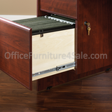 Sauder Cornerstone Outlet Collection Executive Desk, 29 1/4"H x 70 5/16"W x 29 1/2"D, Classic Cherry