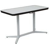 Office Star Outlet Pro-Line II Pneumatic Height Adjustable Table, Rectangle, 27” x 47 1/4” x 23 1/2”, White