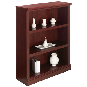 (Scratch & Dent) Realspace Premium Outlet Bookcase, 3-Shelf, 44 1/8"H x 35 3/8"W x 13 5/8"D, Classic Cherry