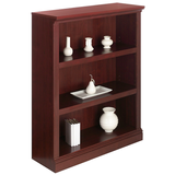 (Scratch & Dent) Realspace Premium Outlet Bookcase, 3-Shelf, 44 1/8"H x 35 3/8"W x 13 5/8"D, Classic Cherry
