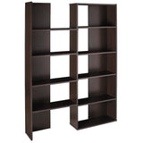 (Scratch & Dent) Realspace Outlet Cove Springs Expanding 5-Shelf Bookcase, 71 1/2"H x 50 5/16"W x 10"D, Espresso