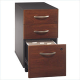 (Scratch & Dent) Bush Components 3-Drawer Mobile File Cabinet, Hansen Cherry/Graphite Gray