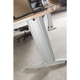 BBF Outlet Sector Curved Work Surface 48"W x 30"D with Metal Straight Base, White