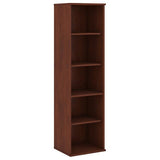 Bush Business Outlet Furniture 5-Shelf Narrow Bookcase, 66 7/8"H x 17 15/16"W x 15 1/2"D, Hansen Cherry