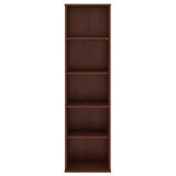 Bush Business Outlet Furniture 5-Shelf Narrow Bookcase, 66 7/8"H x 17 15/16"W x 15 1/2"D, Hansen Cherry