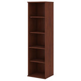Bush Business Outlet Furniture 5-Shelf Narrow Bookcase, 66 7/8"H x 17 15/16"W x 15 1/2"D, Hansen Cherry