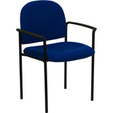 Comfortable Stack Visitor Fabric Chair with Arms 250-lb. Weight Capacity