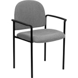 Comfortable Stack Visitor Fabric Chair with Arms 250-lb. Weight Capacity
