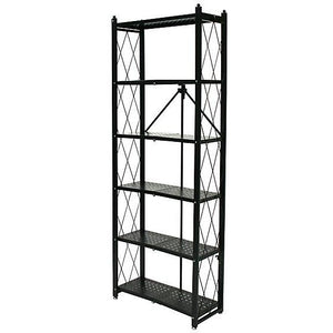 Origami Outlet 6-Tier Book Shelf, 74 13/16"H x 16 15/16"W x 4 3/4"D, Black