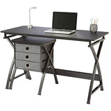 (Scratch & Dent) Brenton Studio Outlet X-Cross 48"W Desk And File Set, Black