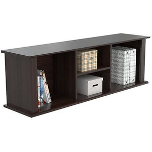 Inval Outlet Wall Mounted Laminate Hutch, 14 9/10"H x 47"W x 11 4/5"D, Espresso-Wengue
