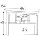 Sauder Outlet Palladia Collection Credenza Hutch, Wind Oak