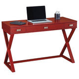 See Jane Work Outlet Kate Writing Desk, 30"H x 47 1/2"W x 20"D, Red
