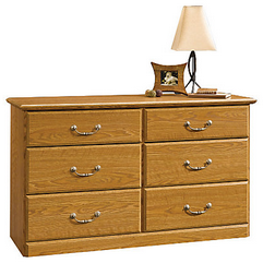Sauder Outlet Orchard Hills 6-Drawer Dresser, Carolina Oak