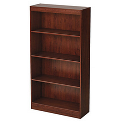 South Shore Outlet Furniture Axess 4-Shelf Bookcase, 58"H x 30 3/4"W, 11 1/2"D, Royal Cherry