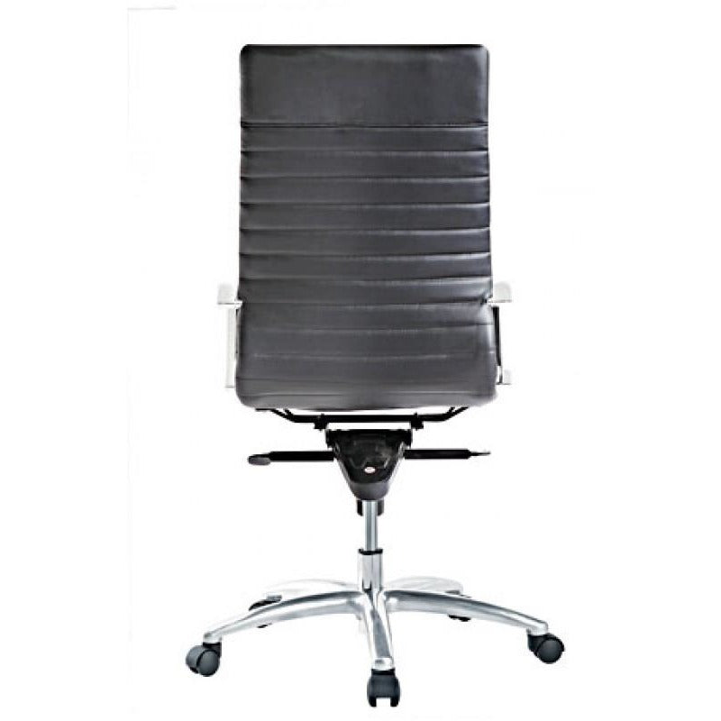 Sangui Ribbed High-Back Leather Chair