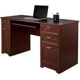 (Scratch and Dent) Realspace Outlet Magellan 59"W Managers Desk, Classic Cherry