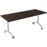 WorkPro Outlet Flex Collection Long Rectangle Table Top, 72"W x 30"D, Espresso