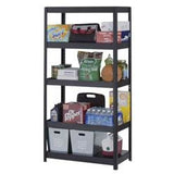 (Scratch & Dent) Edsal Heavy-Duty Steel Shelving, 5 Shelves, 72"H x 36"W x 18"D, Black